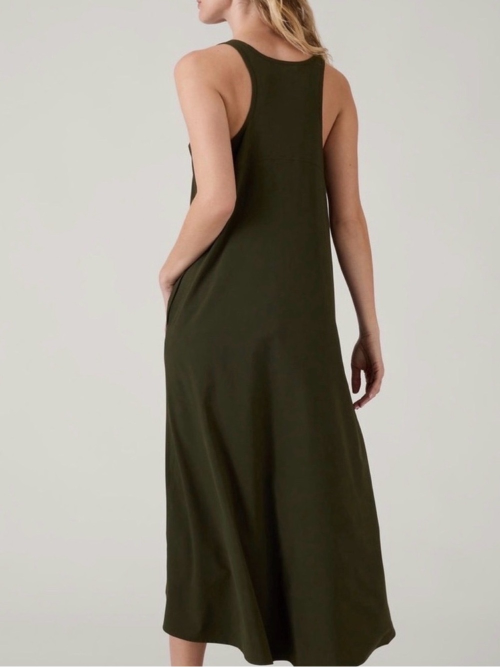 Athleta Presidio Traveler Maxi Dress in Olive size XSPetite - Picture 3 of 12
